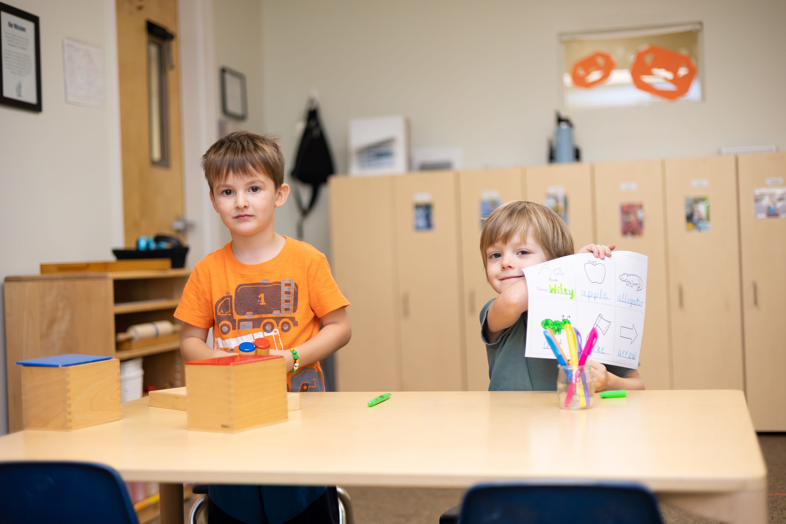 Kindergarten students at Bay Farm