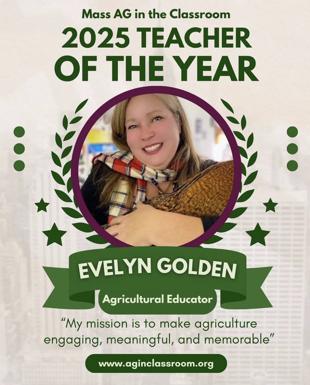 Bay Farm Montessori Academy’s Agriculture Teacher Honored as 2025 Massachusetts Agriculture in the Classroom Teacher of the Year